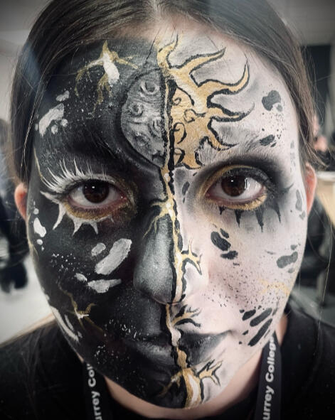 2024 Facepaint Fantasy practice - Sun/Moon