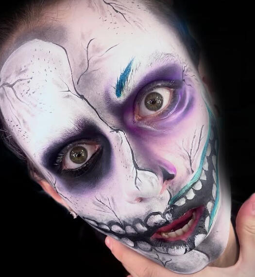 2024 Facepaint Cartoon Practice - Barrel Nightmare before Christmas